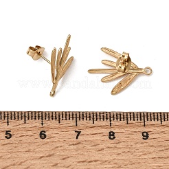 Boucles d'oreilles à tige en acier inoxydable 304&nbsp;SA-CBAA9A2-02G-04