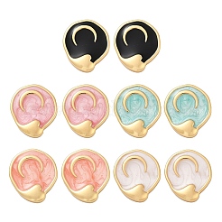 Серьги-гвоздики из нержавеющей стали 304 с эмалью&nbsp;STAS-D368-05G