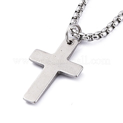 Двухслойные ожерелья из нержавеющей стали марки 304 NJEW-M181-07P