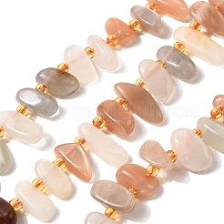 Натуральный лунный камень бисер нитей G-Z091-A14