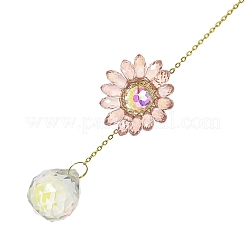 Стеклянные цветы подвесные ловцы солнца HJEW-P018-F05