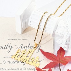 201 кулон из нержавеющей стали с арабской цепочкой для женщин и мужчин NJEW-R013-06G