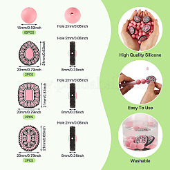 Perline in silicone 56 pz 4 stili&nbsp;FIND-TA0010-75B
