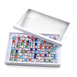 Овальные кольца на пальцах «кошачий глаз» RJEW-N044-07