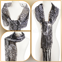 Съемная шаль из полиэстера с пайетками в виде павлина&nbsp;AJEW-WH20072-41B