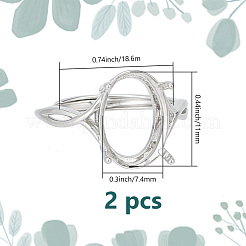 2шт регулируемые латунные кольца для пальцев компоненты&nbsp;FIND-GO0002-77A