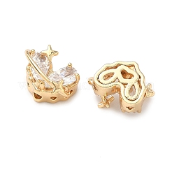 Латунные бусины из фианита&nbsp;KK-A286-19G-01