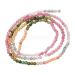 Colliers de perles de tourmaline multicolores naturelles à dégradé de couleurs&nbsp;G-D110-A02-08