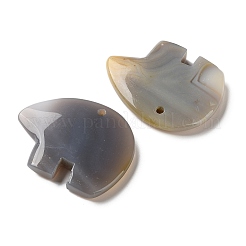 Природные серые агаты подвески&nbsp;G-T144-08H