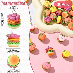 Подвески из непрозрачной смолы 30 шт.&nbsp;RESI-CJ0004-51