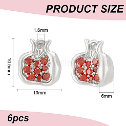 6шт латунные подвески с микропаве и кубическим цирконием KK-BC0013-82