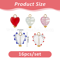 16шт подвески ручной работы лэмпворк&nbsp;PALLOY-FH00170