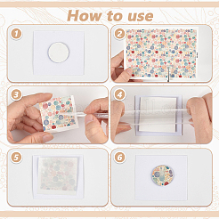 5 шт. 5 стиля масляной живописи серии керамика глина вода переводная бумага&nbsp;AJEW-UN0002-60