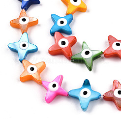 Гальваническое покрытие нитей бусин из натуральных пресноводных раковин SHEL-T019-03