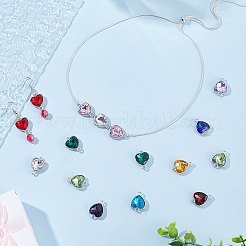 24 шт. 12-цветные подвески-коннекторы из цинкового сплава со стразами&nbsp;RGLA-UN0001-02