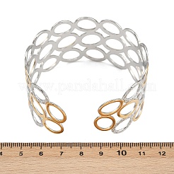 Браслеты-манжеты из нержавеющей стали 304 для женщин BJEW-G757-11GP