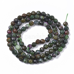 Rubis naturel perles zoisite brins&nbsp;G-S361-4mm-003