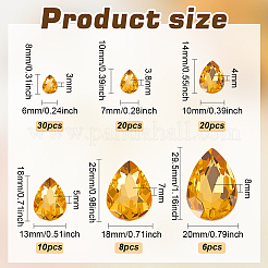 94 Stück Glas-Strass-Cabochons im 6-Stil&nbsp;GLAA-FG0001-16A