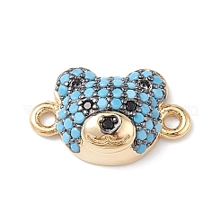 Шармы-соединители из латуни с микропаве из кубического циркония KK-M240-21