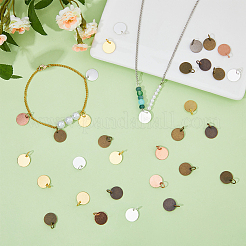 120 шт. 6 цвета тибетский стиль латунь штамповка пустые бирки подвески&nbsp;FIND-FH0009-57