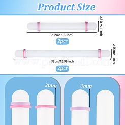 4 шт. 2 вида пластиковой скалки AJEW-OC0005-51