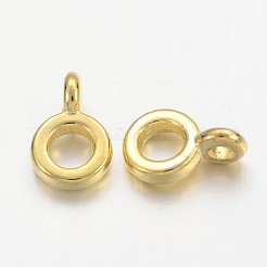 チベット風チャームベイル  保釈ビーズ  ロンデル  カドミウムフリー＆鉛フリー  ゴールドカラー  6.5x2mm  穴：2mm  内径：3mm&nbsp;TIBEP-LF11130Y-G-LF