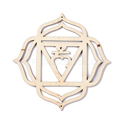 Bricolage inachevé bohème méditation énergie symbole bois pendentif kits de décoration&nbsp;DIY-B060-02