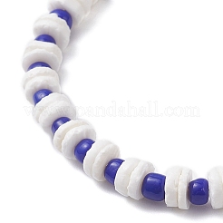 2 комплект браслетов из фарфора и стеклянных бусин ручной работы в виде черепахи BJEW-JB12654