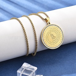 201 кулон из нержавеющей стали со стразами для женщин NJEW-U021-05G