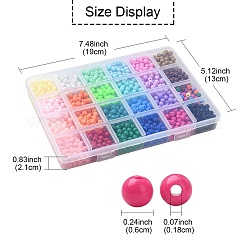 24 цвет непрозрачных акриловых бусин&nbsp;MACR-YW0002-95