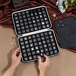 Scatole organizer in pelle PU con diamanti sciolti&nbsp;CON-WH0085-188A