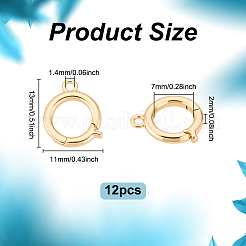 12 шт. латунные раскладывающиеся застежки KK-UN0005-14