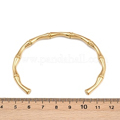 Женские браслеты-манжеты из бамбукового сплава из нержавеющей стали 304&nbsp;LS-BJEW-G759-09G