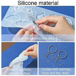 Набор для изготовления ювелирных изделий из серег с листьями и цветами своими руками DIY-YW0009-39