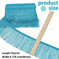 Отделочная лента из полиэстерового кружева с кисточками&nbsp;OCOR-WH0101-118A