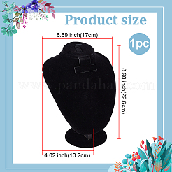 1 шт. бархатные подставки для ожерелий в форме бюста&nbsp;NDIS-PH0001-15