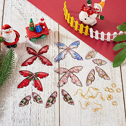DIY-Ohrring-Sets mit Flügeln aus Epoxidharz zum Thema Weihnachten&nbsp;DIY-TA0010-31