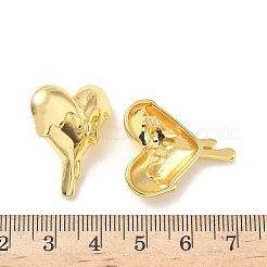 Серьги-гвоздики из латуни в форме тающего сердца EJEW-F389-09G