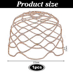 1 шт. сетчатый головной убор со стразами&nbsp;AJEW-HY0002-55G