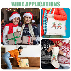 10 пара рождественских лосей с компьютерной вышивкой на ткани DIY-CA0007-73