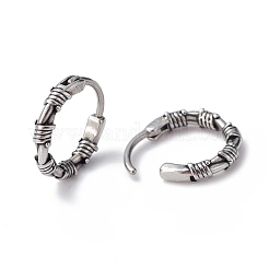 Серьги-кольца из нержавеющей стали 316 с шипами для мужчин и женщин EJEW-C045-05