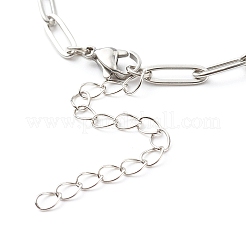 Anlaufgeschützte Büroklammerketten aus Edelstahl 304 zur Armbandherstellung&nbsp;X-AJEW-JB01038-02