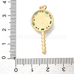 Латунные микро проложить кубического циркония подвески&nbsp;LS-KK-U076-04G-02