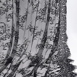 Кружевная ткань из полиэстера с цветочным узором DIY-WH0496-28B