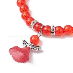 Bracelets extensibles en perles de plastique transparent pour enfants&nbsp;BJEW-JB11507-03