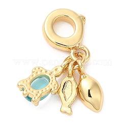 Латунные микро проложить кубического циркония подвески&nbsp;X-KK-D027-06G