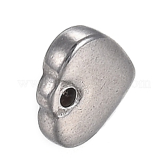変色しにくい304ステンレススチールチャーム  ハート  ステンレス鋼色  7.5x8x2.5mm  穴：1mm&nbsp;STAS-I166-12A