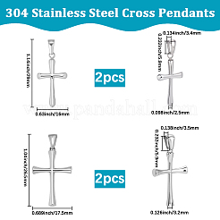 4 шт. 2 стиля подвески из нержавеющей стали 304 STAS-BBC0007-68