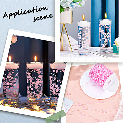 1 рулон пластиковых цепочек с круглыми бусинами в виде жемчужин DIY-SC0025-23