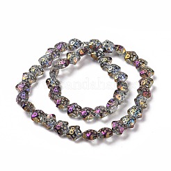 Прозрачные стеклянные бусины гальваническим пряди&nbsp;LS-GLAA-C025-01G